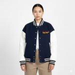 OEM Spring Autumn Women's Varsity Jacket Plain Wool Zipper