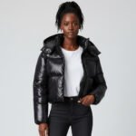 New Trendy Custom Cropped Women Long Sleeve Puffer Jacket