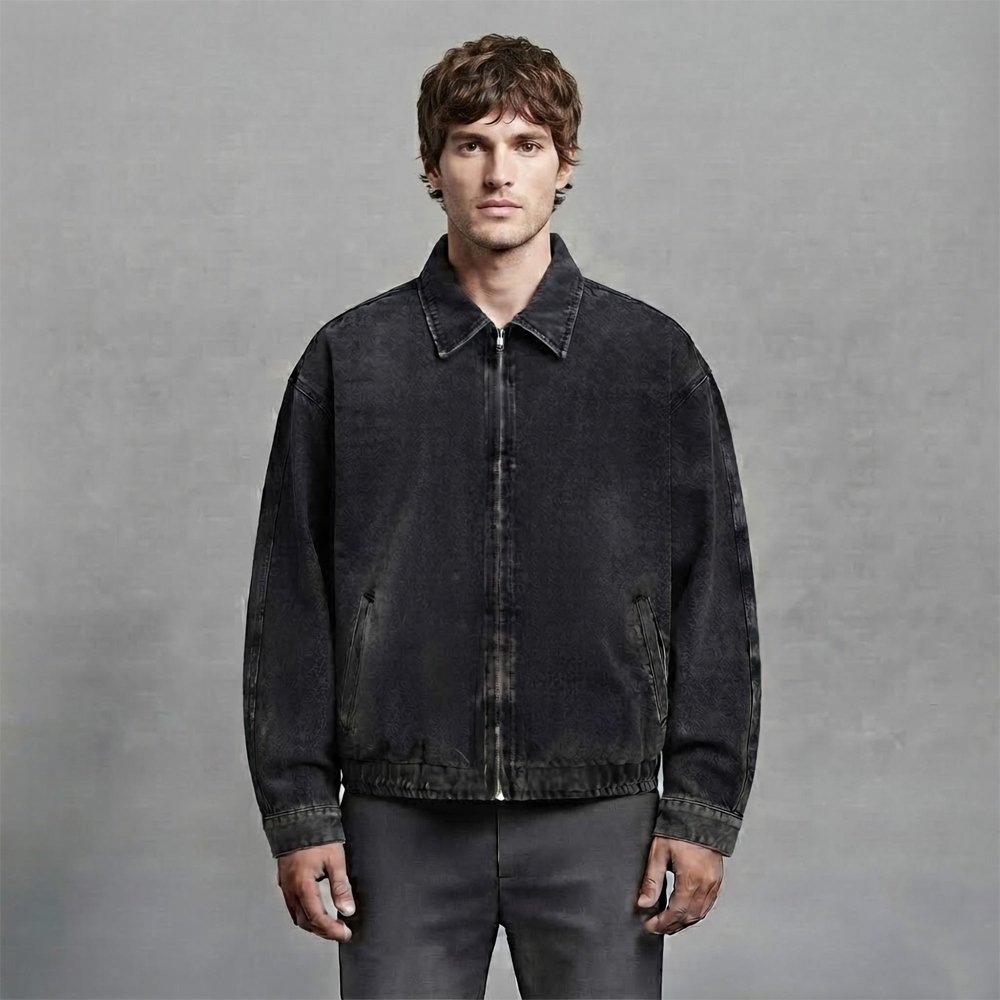 01 High Quality Custom Made 100% Cotton Denim Jacket - Image 1