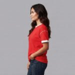 Customized 100% Cotton Crew Neck Women's Washed T-Shirt - Image 3