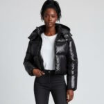 New Trendy Custom Cropped Women Long Sleeve Puffer Jacket - Image 3