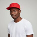 OEM Classic Red 6-Panel Snapback Cotton Hat Embroidery