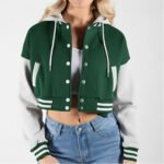 Hot Sale Custom Eco-Friendly Breathable Plain Varsity Bomber Jacket