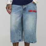 Wholesale 100% Cotton Solid Denim Jorts Men's Custom
