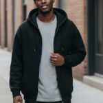 Custom Zip Hoodies Men Heavyweight 3D Embroidery