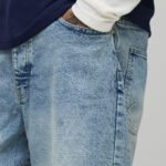 Wholesale 100% Cotton Solid Denim Jorts Men's Custom - Image 3