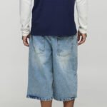 Wholesale 100% Cotton Solid Denim Jorts Men's Custom - Image 2