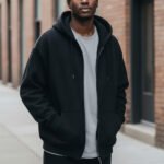 Custom Zip Hoodies Men Heavyweight 3D Embroidery - Image 3