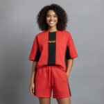 High Quality 100% Cotton Women's 2 Piece Shorts Set