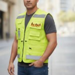 OEM Customized Logo Reflective Tape Safety Work Vest - Image 3