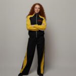 Wholesale 100% Cotton Women's Tracksuit Custom Screen Printed