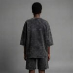 Customized 100% Cotton Women's Knee Lace Short Set - Image 2