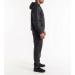 OEM Customized Solid Black Gym Sauna Jacket Pant Suit - Image 3