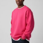 OEM Baggy Sweatshirts Oversized 100% Cotton Rose