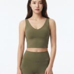 OEM Breathable V Back Sports Bra Crisscross Straps