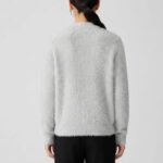 OEM Unisex Regular Fit Mohair Knit Sweater - Image 2