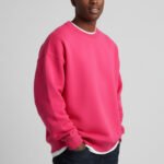 OEM Baggy Sweatshirts Oversized 100% Cotton Rose - Image 3